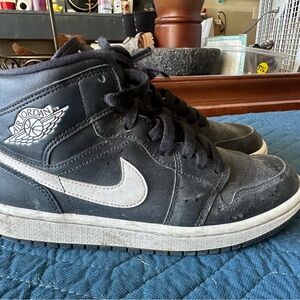 Nike Air Jordan Black and White Athletic Shoes